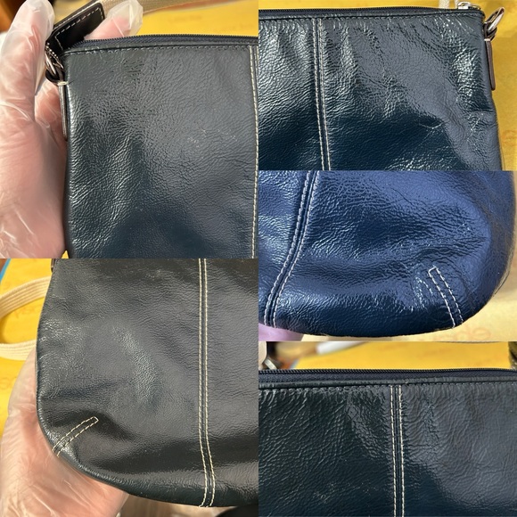 Coach Patent Leather Swingback Pleated Crossbody Bag - “Runtiya” - Picture 4 of 16